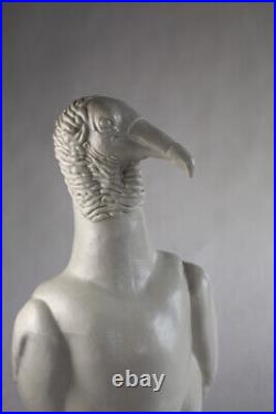 Large Porcelain Fine Art Vulture Committee Sculpture by Jean Schmitt MFA #V2
