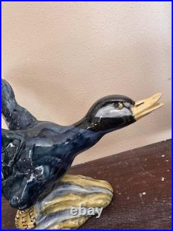 Large Stangle Bird Pottery Flying Mallard Duck Bird 3443 Ceramic Figurine