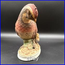 Lefton Andrea Bobwhite Quail Porcelain Bird Figurine with Chick