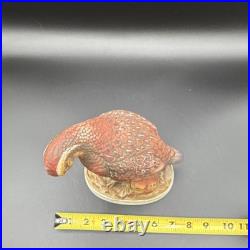 Lefton Andrea Bobwhite Quail Porcelain Bird Figurine with Chick