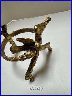 Lefton China White & Gold Bird Bath Hollywood Regency- Soap & Toothbrush Dish