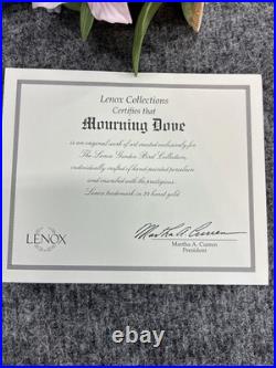 Lenox Mourning Dove Fine Porcelain Garden Bird Collection 1999 Retired Box COA