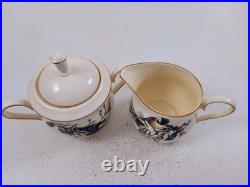 Lenox WINTER GREETINGS Covered Sugar Bowl & Creamer, USA, Nuthatch & Chickadee