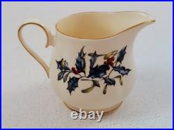 Lenox WINTER GREETINGS Covered Sugar Bowl & Creamer, USA, Nuthatch & Chickadee