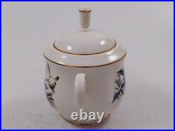 Lenox WINTER GREETINGS Covered Sugar Bowl & Creamer, USA, Nuthatch & Chickadee