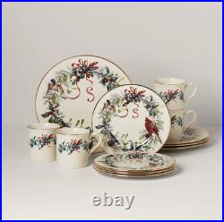 Lenox Winter Greetings 12-Piece Dinnerware Set with Mugs Fine China BRAND NEW