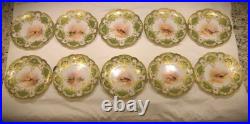 Limoges Bird plates set of 10