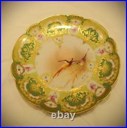 Limoges Bird plates set of 10
