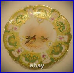 Limoges Bird plates set of 10