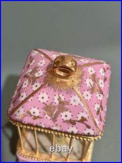 Limoges France Birdcage w Budgerigar Love Bird Parakeet Pair & Gold Trinket Box