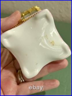 Limoges France Birdcage w Budgerigar Love Bird Parakeet Pair & Gold Trinket Box