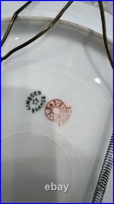 Limoges Hand Painted Porcelain Bird Pattern Decorative Plate Set Three-Piece