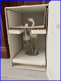 Lladro The Flamingos Porcelain Figurine, 6641 Statue With Original Box
