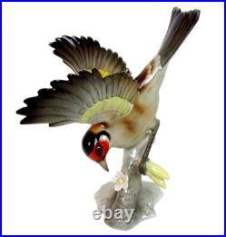Lorenz Hutschenreuther EUROPEAN GOLDFINCH Bird FIGURINE German Porcelain GRANGET