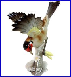 Lorenz Hutschenreuther EUROPEAN GOLDFINCH Bird FIGURINE German Porcelain GRANGET