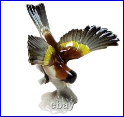 Lorenz Hutschenreuther EUROPEAN GOLDFINCH Bird FIGURINE German Porcelain GRANGET