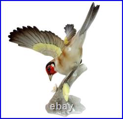 Lorenz Hutschenreuther EUROPEAN GOLDFINCH Bird FIGURINE German Porcelain GRANGET