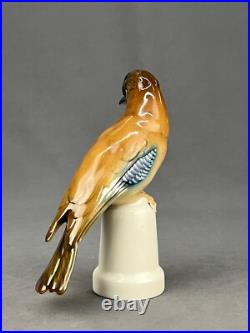 Lorenz Hutschenreuther Porcelain 8 1/4 Eurasian Jay Bird Figurine Germany MINT
