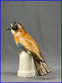 Lorenz Hutschenreuther Porcelain 8 1/4 Eurasian Jay Bird Figurine Germany MINT