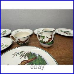 Lot of 16 Wedgwood Etruria England Porcelain Bird Pheasant Tea Set Cups Dishes