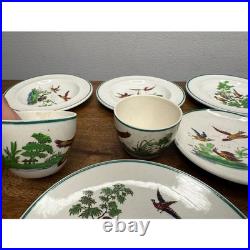 Lot of 16 Wedgwood Etruria England Porcelain Bird Pheasant Tea Set Cups Dishes