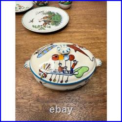 Lot of 16 Wedgwood Etruria England Porcelain Bird Pheasant Tea Set Cups Dishes