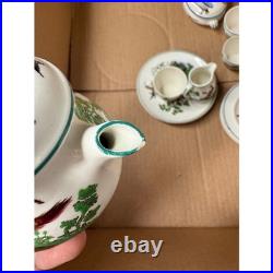 Lot of 16 Wedgwood Etruria England Porcelain Bird Pheasant Tea Set Cups Dishes
