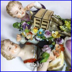 Ludwigsburg Figurine Courting Couple with Bird cage Birds Carl Thieme Birdcage