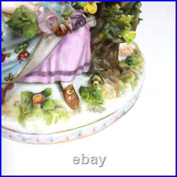 Ludwigsburg Figurine Courting Couple with Bird cage Birds Carl Thieme Birdcage