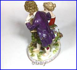 Ludwigsburg Figurine Courting Couple with Bird cage Birds Carl Thieme Birdcage