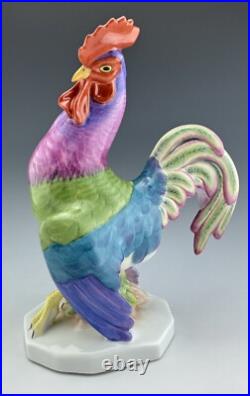 MINT HEREND Large 9 Strutting Rooster Bird Figurine ($1,490 Retail)