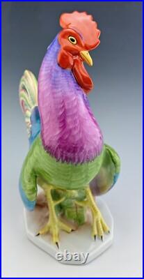 MINT HEREND Large 9 Strutting Rooster Bird Figurine ($1,490 Retail)