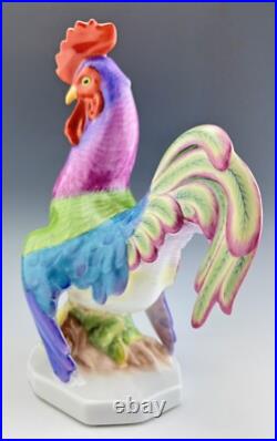 MINT HEREND Large 9 Strutting Rooster Bird Figurine ($1,490 Retail)