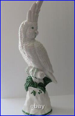 Majolica Cockatoo Statue Meiselman Imports Made in Italy 20 H
