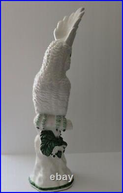 Majolica Cockatoo Statue Meiselman Imports Made in Italy 20 H