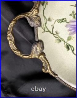 Mark Roberts Birds And Flowers Ceramic And Bronze Tray / Platter 15x9