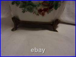 Mark Roberts Large Porcelain Brass Mount Ormolu Jardiniere Bird Theme Lovely