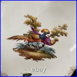 Meissen 18th Century Triangular Porcelain Bird Dish With Handle 8x 7.75