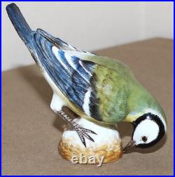 Meissen #798 Porcelain Figure Bluetit Bird 3.4 tall Germany Original Blue Tit