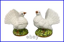 Mid Century Italian White Dove Birds a Pair