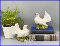 Mid Century Italian White Dove Birds a Pair