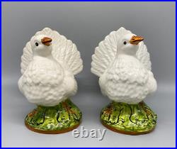 Mid Century Italian White Dove Birds a Pair