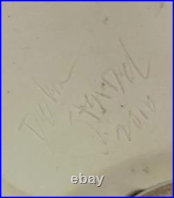 Mid Century Style Porcelain Crane Sculpture Signed Studio Art Ceramic Bird