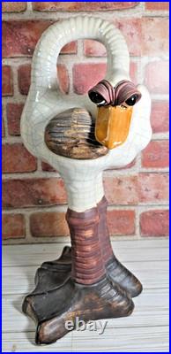 Mid Size Ceramic Artistic Super Fast Running Bird Ostriches Bird Duck Figure