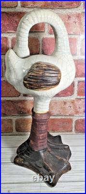 Mid Size Ceramic Artistic Super Fast Running Bird Ostriches Bird Duck Figure