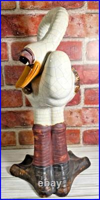 Mid Size Ceramic Artistic Super Fast Running Bird Ostriches Bird Duck Figure