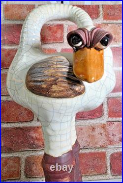 Mid Size Ceramic Artistic Super Fast Running Bird Ostriches Bird Duck Figure
