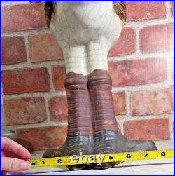 Mid Size Ceramic Artistic Super Fast Running Bird Ostriches Bird Duck Figure