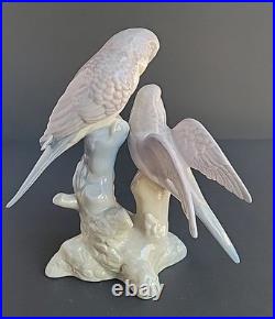 Miquel Requena Blue Parakeet Porcelain Bird 7.5 Tall Birds Rare Spain Figurine