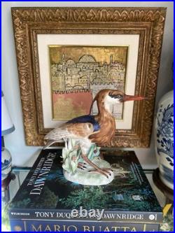 Mottahedeh Italy Porcelain Bird Grebe Heron Water birds Figurine Sculpture